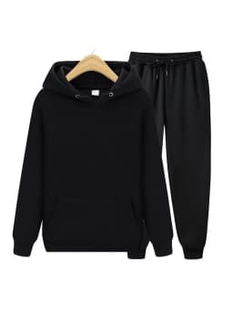 2024 new Men's ladies casual wear suit sportswear suit solid color pullover + pants suit autumn and winter fashion suit