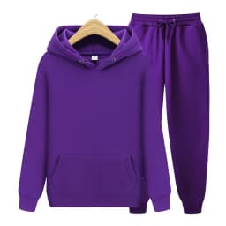 2024 new Men's ladies casual wear suit sportswear suit solid color pullover + pants suit autumn and winter fashion suit