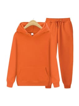 2024 new Men's ladies casual wear suit sportswear suit solid color pullover + pants suit autumn and winter fashion suit