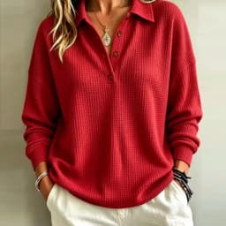 Fashion Solid Color Long Sleeve Sweatshirt Woman Casual Turn Down Collar Button Oversized Sweatshirts Women Pullover Lady Shirts