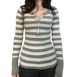 Women Y2k Striped Long Sleeve Shirt Grunge Tops Vintage Aesthetic Gothic U Neck Color Block Tees Fairy Teens Girls Shirts