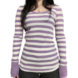 Women Y2k Striped Long Sleeve Shirt Grunge Tops Vintage Aesthetic Gothic U Neck Color Block Tees Fairy Teens Girls Shirts