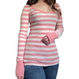 Women Y2k Striped Long Sleeve Shirt Grunge Tops Vintage Aesthetic Gothic U Neck Color Block Tees Fairy Teens Girls Shirts