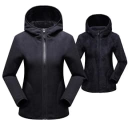 Women Pullover Sweatshirts Winter Unisex Reversible Hoodie Warm Polar/Coral Fleece Hooded Jacket Ladies Flannel Coat Hoody
