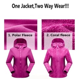 Women Pullover Sweatshirts Winter Unisex Reversible Hoodie Warm Polar/Coral Fleece Hooded Jacket Ladies Flannel Coat Hoody