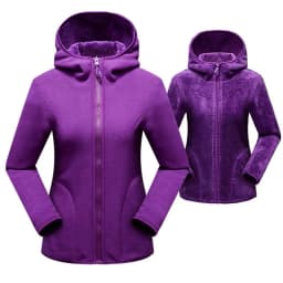 Women Pullover Sweatshirts Winter Unisex Reversible Hoodie Warm Polar/Coral Fleece Hooded Jacket Ladies Flannel Coat Hoody