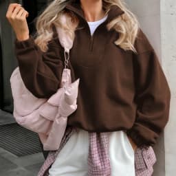Original Fall Winter Lamb Fleece Hoodie Women Casual Loose Thick Zipper Long Sleeve Lapel Pullover Top Lady Hoodies Streetwear