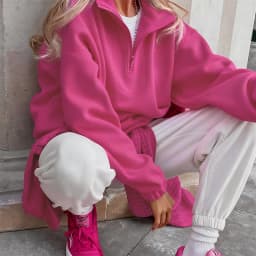 Original Fall Winter Lamb Fleece Hoodie Women Casual Loose Thick Zipper Long Sleeve Lapel Pullover Top Lady Hoodies Streetwear