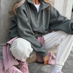 Original Fall Winter Lamb Fleece Hoodie Women Casual Loose Thick Zipper Long Sleeve Lapel Pullover Top Lady Hoodies Streetwear