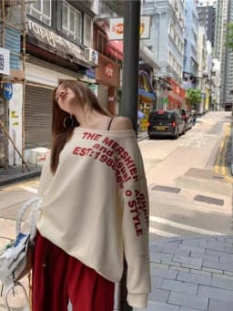 Woman American Vinrage Grey Street Sweatshirt Y2k Letter Printing Long Sleeve Casual Warm Oversize Baggy Ladeies Tops Autumn