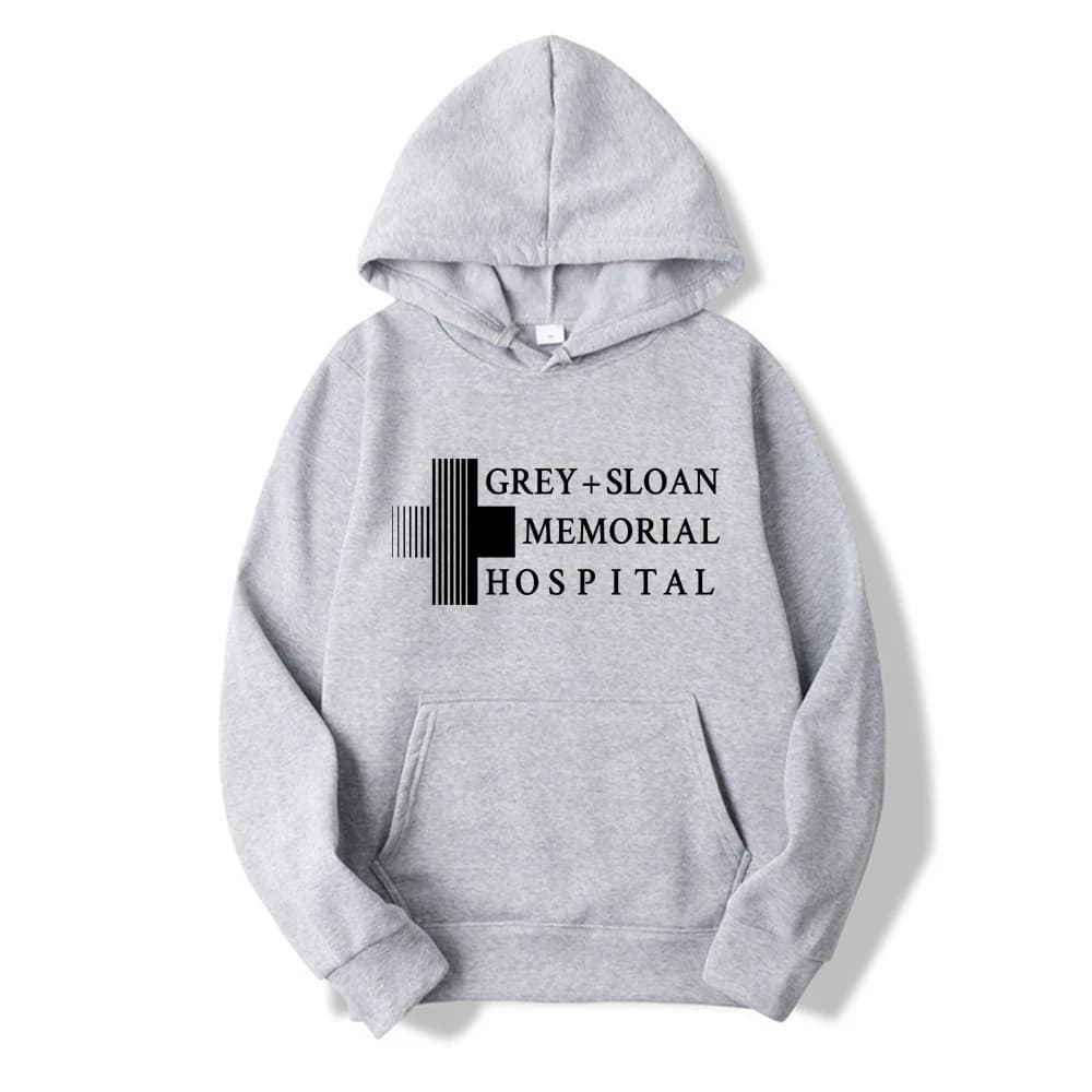 Grey's Anatomy Hoodie Grey Sloan Memorial Hospital Hoodies Unisex Long Sleeve Hooded Sweatshirt TV Show Pullover Casual Clothes