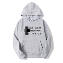 Grey's Anatomy Hoodie Grey Sloan Memorial Hospital Hoodies Unisex Long Sleeve Hooded Sweatshirt TV Show Pullover Casual Clothes