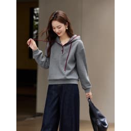 VIMLY Women's Hoodies Grey Hooded Fleece Casual Sweatshirt Loose-fit Long Sleeve Sweatshirts Fall Winter 2026 Pullover A3537