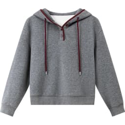 VIMLY Women's Hoodies Grey Hooded Fleece Casual Sweatshirt Loose-fit Long Sleeve Sweatshirts Fall Winter 2026 Pullover A3537