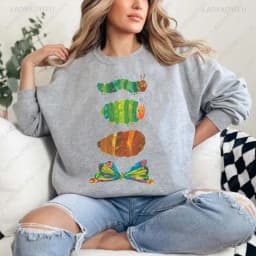 The Very Hungry Caterpillar Sweatshirt Cute Fnny Hungry Caterpillar Bookish Pullovers Man Women Retro Trend Cool Street Hoodies
