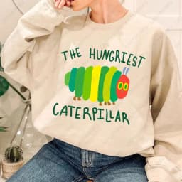 The Very Hungry Caterpillar Sweatshirt Cute Fnny Hungry Caterpillar Bookish Pullovers Man Women Retro Trend Cool Street Hoodies