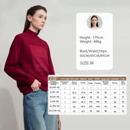 AMII Woman Sweatshirts 2025 Autumn New Minimalist Turtleneck Top Women Loose Knitted Christmas Cotton Female Sweatshirt 12544006