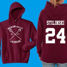 Teen Wolf Hoodie Beacon Hills Lacrosse Hoodie Stilinski 24 Retro Teen Wolf Hooded Sweatshirt Lahey McCall Hale Teen Wolf Hoodies