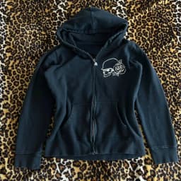 Wing Print Hoodies Vintage Cyber Grunge Zip Up Jackets E-girl Dark Academia Sweatshirts 2000s Style Gothic Y2k Retro Clothes
