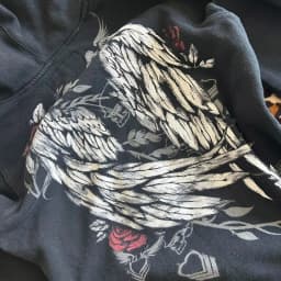 Wing Print Hoodies Vintage Cyber Grunge Zip Up Jackets E-girl Dark Academia Sweatshirts 2000s Style Gothic Y2k Retro Clothes