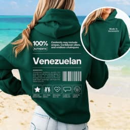Venezuelan Hoodie Veneka Pullover Venezuela Gifts for Venezuelan Friend & Family, Veneka Sweater Personalized Christmas Gift Top