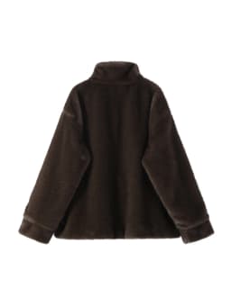 2026 Spring Autumn New Faux Fur Sweatshirt For Women Casual Stand Collar Long Sleeve Pockets Jumpers Female Chic Street Chic Top