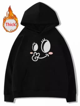 Winter Thick Kawaii Hoodies Women Warm Long Sleeve Loose Cute Sweatshirt Fashion Female Preppy Style Casual Sweet Outwear Tops