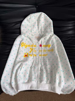 Kawaii Dot Letter Hoodies Women Loose Fashion Preppy Style Cute Sweet Sweatshirts Fall Chic Causal Lady Long Sleeve Pockets Tops