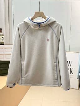 Thickened Fleece Hoodie Unisex Half High Collar Sweatshirt Sporty Autumn Winter Padded Jacket Youth Polyester Long Sleeve Hooded
