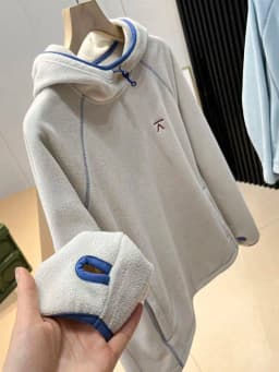 Thickened Fleece Hoodie Unisex Half High Collar Sweatshirt Sporty Autumn Winter Padded Jacket Youth Polyester Long Sleeve Hooded