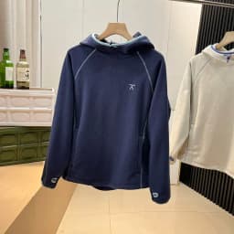 Thickened Fleece Hoodie Unisex Half High Collar Sweatshirt Sporty Autumn Winter Padded Jacket Youth Polyester Long Sleeve Hooded