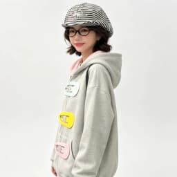 Pink Polka Dot Lined Hood 3D Giant Hair Clip Decor Zip up Hoodie Women's Oversized Kawaii Streetwear Jacket