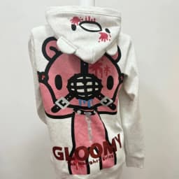 Subculture Blood Powder Violent Bear Zip Up Hoodie Loose Anime Hoodies Women Fleece Sweatshirt Top Harajuku Shibuya Jacket