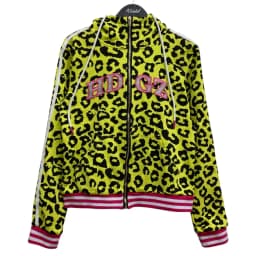 Harajuku Leopard Print Zip-up Hoodie Casual Outerwears Womens Sweatshirt Outdoor Clothes Woman Sweatshirts New Style Clothing