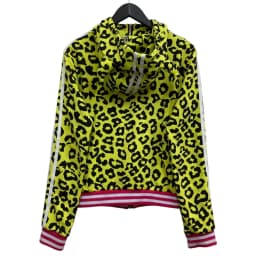 Harajuku Leopard Print Zip-up Hoodie Casual Outerwears Womens Sweatshirt Outdoor Clothes Woman Sweatshirts New Style Clothing