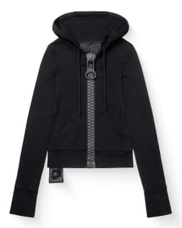 Y2K Vintage Giant Zipper Zip Up Hoodie Women Harajuku Slim Fit Cropped Sweatshirts Long Sleeve Chunky Zip Outerwear Streetwear