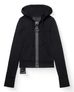 Y2K Vintage Giant Zipper Zip Up Hoodie Women Harajuku Slim Fit Cropped Sweatshirts Long Sleeve Chunky Zip Outerwear Streetwear