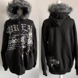 Autumn Gothic American Retro Zipper Hoodie Jacket Women Embroidery Letter Design Sweatshirt Harajuku 2000s Warm Tops Clothes