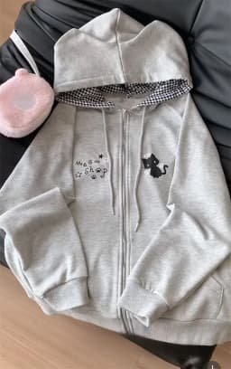 Japanese Kawaii Sweatshirt Long Seleeve Casual Women Subculture Hoodies Rivet Print Coat Cute Sweet Style Chic Women Clothing