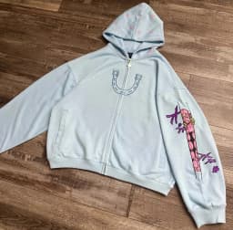 JoJo SBR Johnny Joestar Hoodie Anime Zip Up Jacket Y2K Aesthetic Star Print Oversized Casual Streetwear Sweatshirt