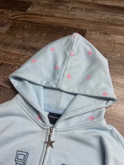 JoJo SBR Johnny Joestar Hoodie Anime Zip Up Jacket Y2K Aesthetic Star Print Oversized Casual Streetwear Sweatshirt