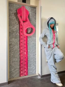 Fashion Street Retro Punk Design Harajuku Aesthetic Oversized Hooded Sweatshirt Y2K Jacket Womens Pink Giant Zipper Gray Hoodie