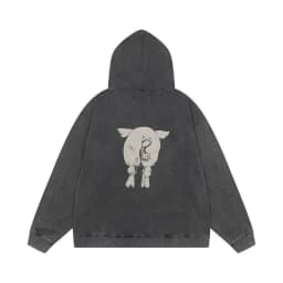 Oversized Hoodies for Women and Men Ins Trendy Zip Up Cardigan Hooded Coats Patchwork Printed Hooded Sweatshirts Jackets Autumn