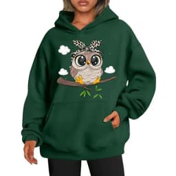 Cute Owl Design Women Hoodies American Style Casual Hoody Autumn Hip Hop Female Hoodie Casual Fleece Clothing Female Sweatshirt
