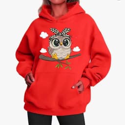 Cute Owl Design Women Hoodies American Style Casual Hoody Autumn Hip Hop Female Hoodie Casual Fleece Clothing Female Sweatshirt