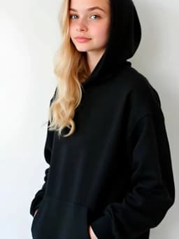 Retro Oversized Hoodie Women's Thickened Fleece Print Casual Street Style Long Sleeve round Neck Sweatshirt for Commuting
