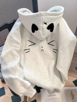 Thick Kawaii Hoodies Women Fashion Cartoon Warm Preppy Style Cute Pullover Fall Winter Female Long Sleeve Chic Casual Ins Tops