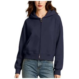 Oversize Women Zip Up Hoodies Casual Solid Hooded Sweatshirt With Pockets Spring Autumn Loose Hoodie Jacket Coat Streetwear