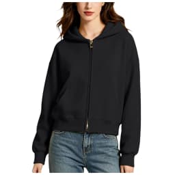 Oversize Women Zip Up Hoodies Casual Solid Hooded Sweatshirt With Pockets Spring Autumn Loose Hoodie Jacket Coat Streetwear
