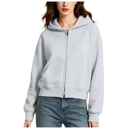 Oversize Women Zip Up Hoodies Casual Solid Hooded Sweatshirt With Pockets Spring Autumn Loose Hoodie Jacket Coat Streetwear